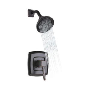 Ensemble de douche noir en bronze de robinet de baignoire à cascade à haute pression pour salle de bain