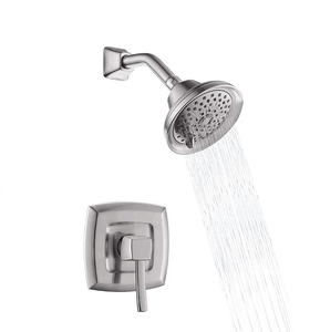 Pluie de robinet de douche dissimulée de style classique en nickel brossé pour salle de bain