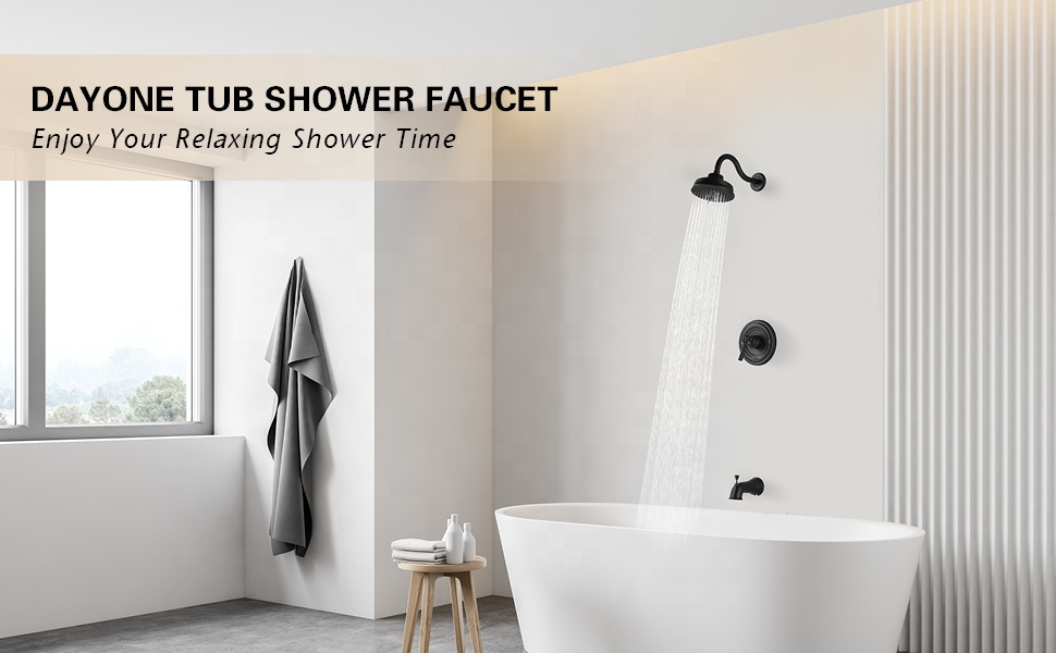 Dernière conception nouvelle arrivée ensemble de salle de bain douche de luxe noire 2021