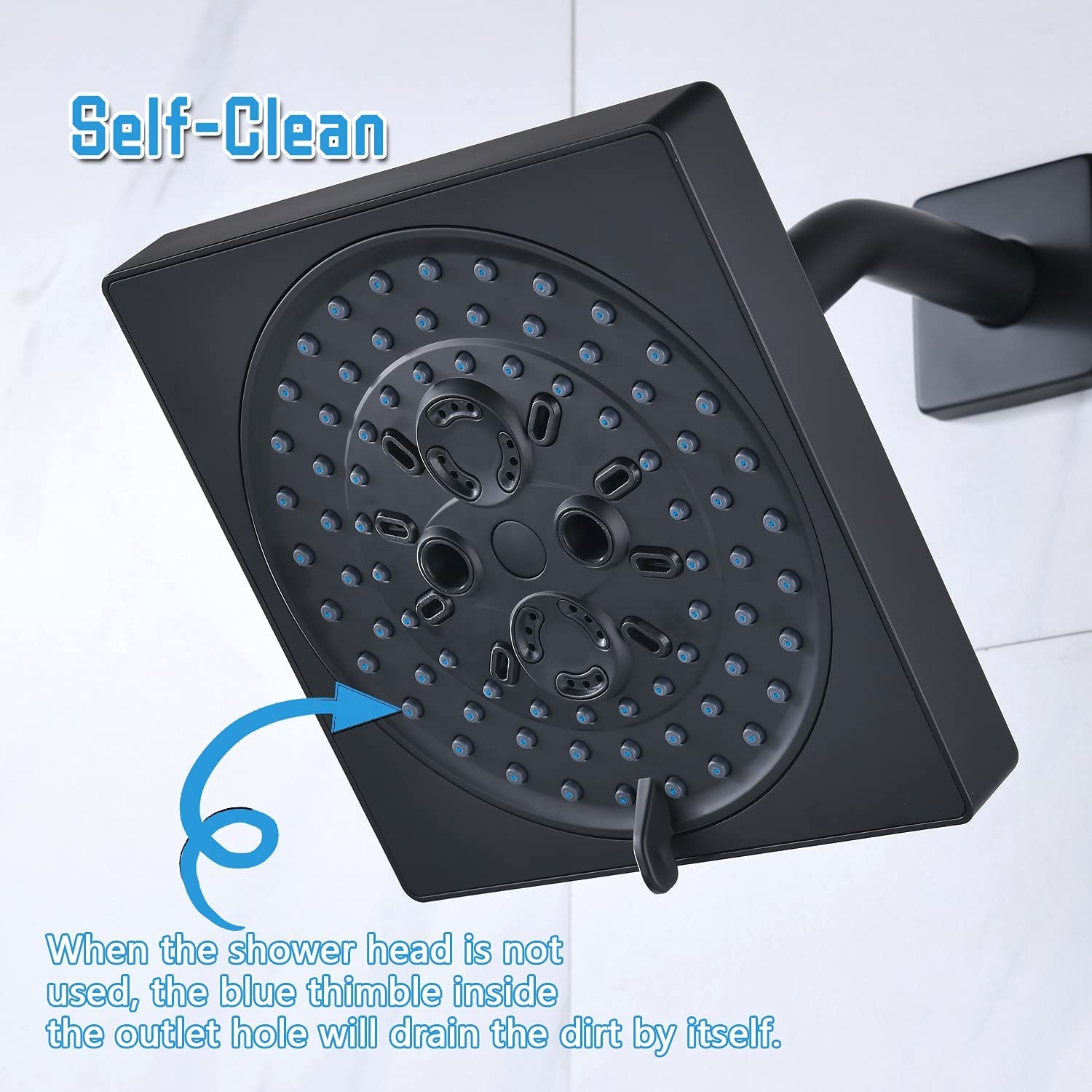 Robinet de douche mural léger et utile de haute qualité noir mat ensemble de douche pluie robinets de bain et de douche